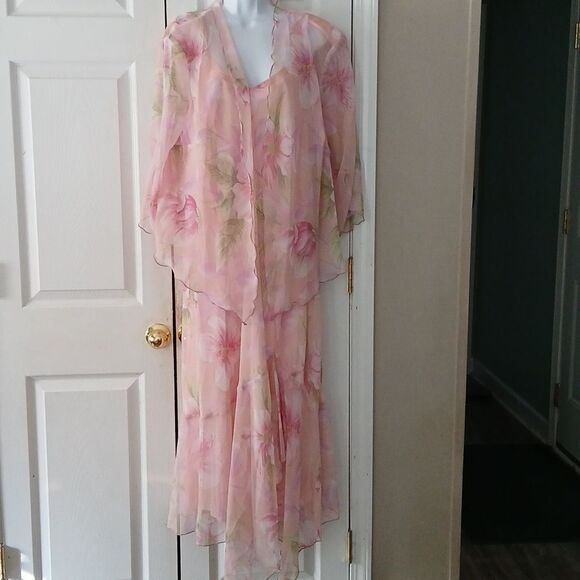 R & M Richards vintage 2 pc dress and sheer overlay cardigan  Sz 20WP petite - Picture 1 of 9